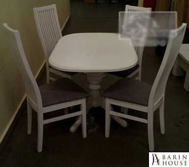 Купить                                            Комплект обеденный стол овальный раздвижной и стулья, цвет белый 204258