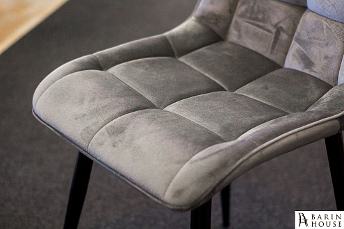 Купити                                            Стілець Chic Velvet чорний каркас/сірий 336566