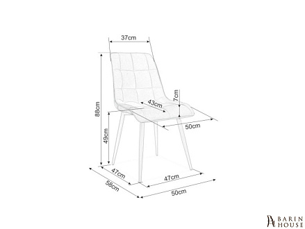 Купити                                            Стілець Chic Velvet чорний каркас/сірий 336562