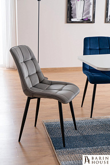Купити                                            Стілець Chic Velvet чорний каркас/сірий 336554