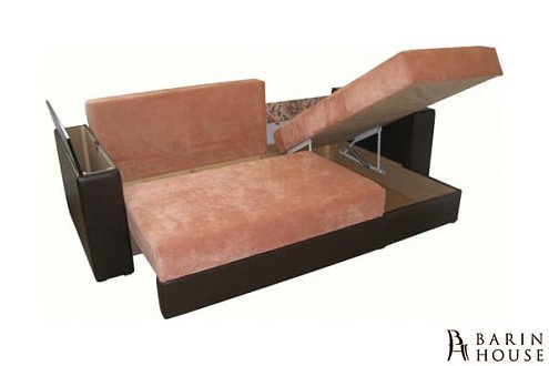 Купити                                            Кутовий диван Рондо єврокнижка з нішами для білизни, в бильцях 225151