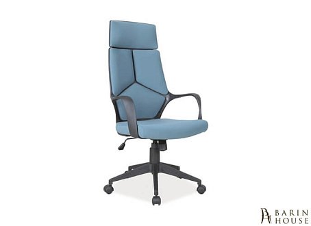 Купить                                            Кресло поворотное Q-199 (черный/голубой, серый) 188441