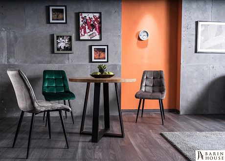 Купити                                            Стілець Chic Velvet чорний каркас/сірий 336555