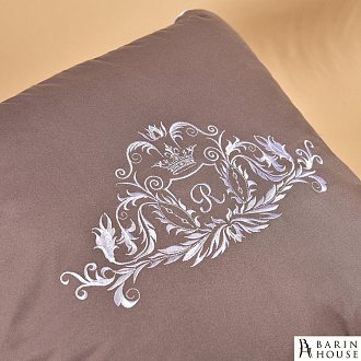 Купити                                            Декоративна подушка Модерн з вишивкою шоколад 244257