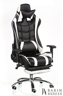 Купити                                            Крісло офісне ExtrеmеRacе With Footrеst (black/white) 148554