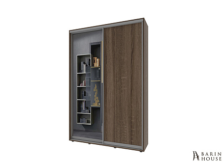 Купить                                            Шкаф-купе 2 двери ДСП/зеркало Классик-1 (160х240х45) Дуб сонома трюфель 328200