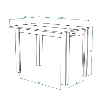 Купить                                            Стол-консоль трансформер раскладной Nod дуб кремона торро 342410