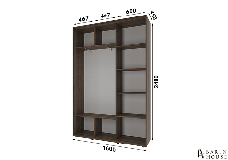 Купити                                            Шафа-купе 2 двері ДСП Класик-1 (160х240х45) Дуб сонома трюфель 327982