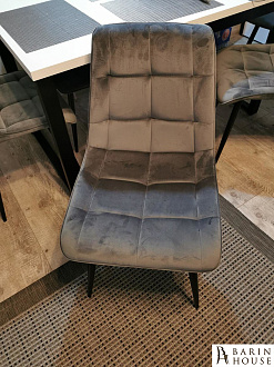 Купити                                            Стілець Chic Velvet чорний каркас/сірий 336567