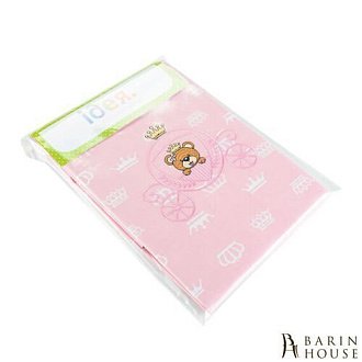 Купити                                            Комплект дитячої постільної білизни Корона рожевий у коляску 211217