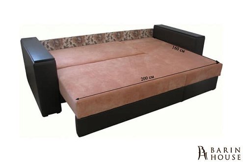 Купити                                            Кутовий диван Рондо єврокнижка з нішами для білизни, в бильцях 225152