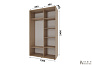 Купити Шафа-купе 2 двері ДСП Класик-1 (130х240х60) 327963