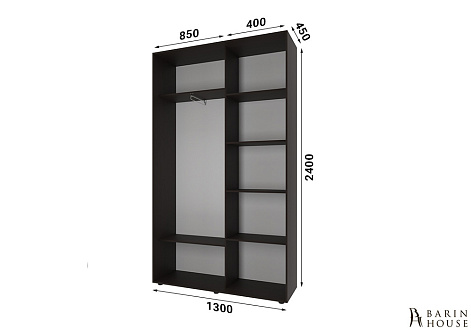 Купити                                            Шафа-купе 2 двері ДСП Класик-1 (130х240х45) Венге магія 327942