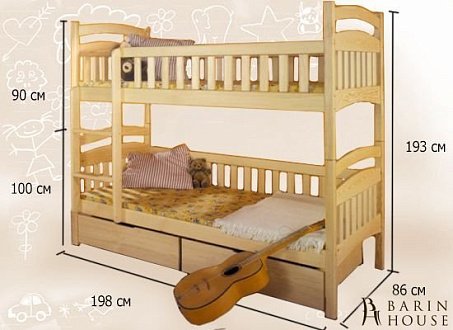 Купити                                            Двоярусне ліжко-трансформер Дем'ян 217019
