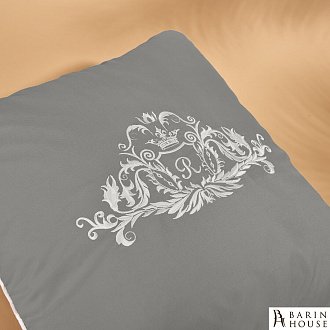 Купити                                            Декоративна подушка Модерн з вишивкою темно-сіра 244249